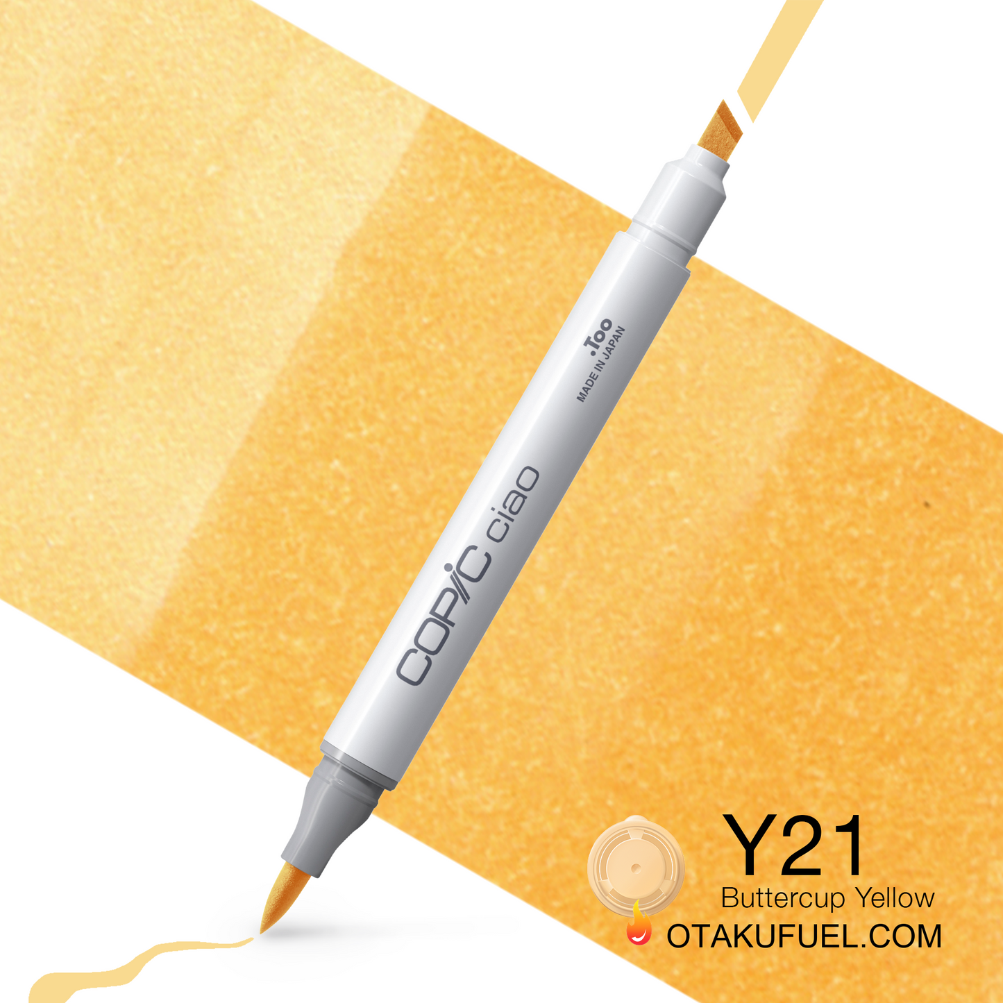 Copic Ciao Y21 Buttercup Yellow <inline style="float: right; margin-right: 10px; background-color: rgb(249, 242, 191);">&nbsp;&nbsp;&nbsp;&nbsp;&nbsp;&nbsp; </inline>