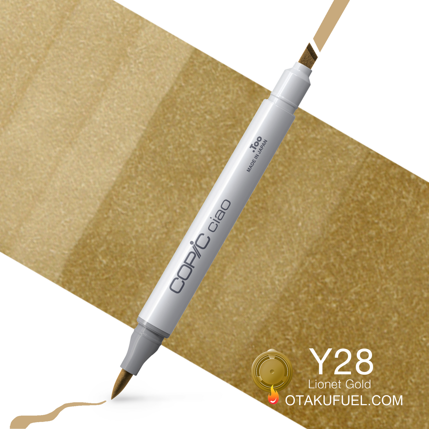 Copic Ciao Y28 Lionet Gold <inline style="float: right; margin-right: 10px; background-color: rgb(202, 168, 105);">&nbsp;&nbsp;&nbsp;&nbsp;&nbsp;&nbsp; </inline>