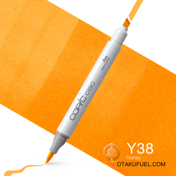 Copic Ciao Y38 Honey <inline style="float: right; margin-right: 10px; background-color: rgb(255, 211, 116);">&nbsp;&nbsp;&nbsp;&nbsp;&nbsp;&nbsp; </inline>