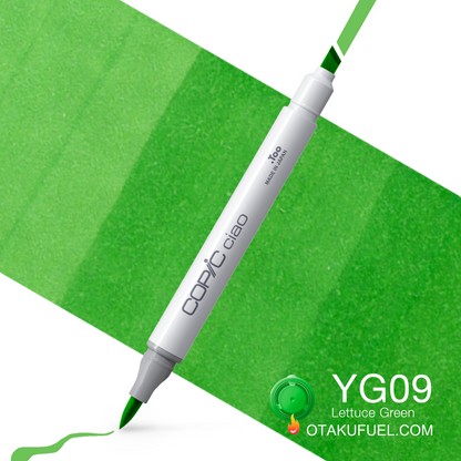 Copic Ciao YG09 Lettuce Green <inline style="float: right; margin-right: 10px; background-color: rgb(118, 188, 100);">&nbsp;&nbsp;&nbsp;&nbsp;&nbsp;&nbsp; </inline>