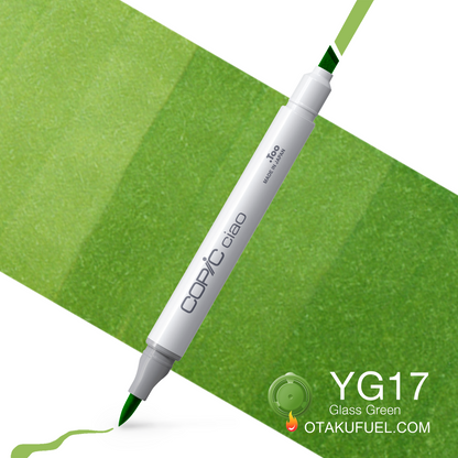 Copic Ciao YG17 Grass Green <inline style="float: right; margin-right: 10px; background-color: rgb(105, 182, 88);">&nbsp;&nbsp;&nbsp;&nbsp;&nbsp;&nbsp; </inline>