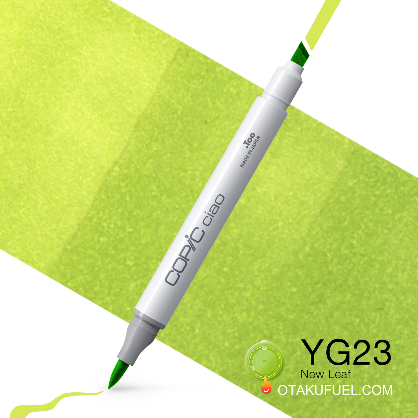 Copic Ciao YG23 New Leaf <inline style="float: right; margin-right: 10px; background-color: rgb(231, 236, 146);">&nbsp;&nbsp;&nbsp;&nbsp;&nbsp;&nbsp; </inline>