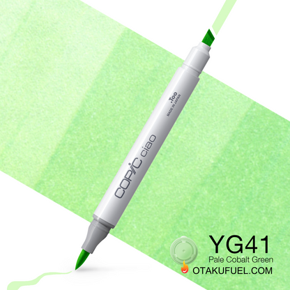 Copic Ciao YG41 Pale Cobalt Green <inline style="float: right; margin-right: 10px; background-color: rgb(180, 220, 183);">&nbsp;&nbsp;&nbsp;&nbsp;&nbsp;&nbsp; </inline>