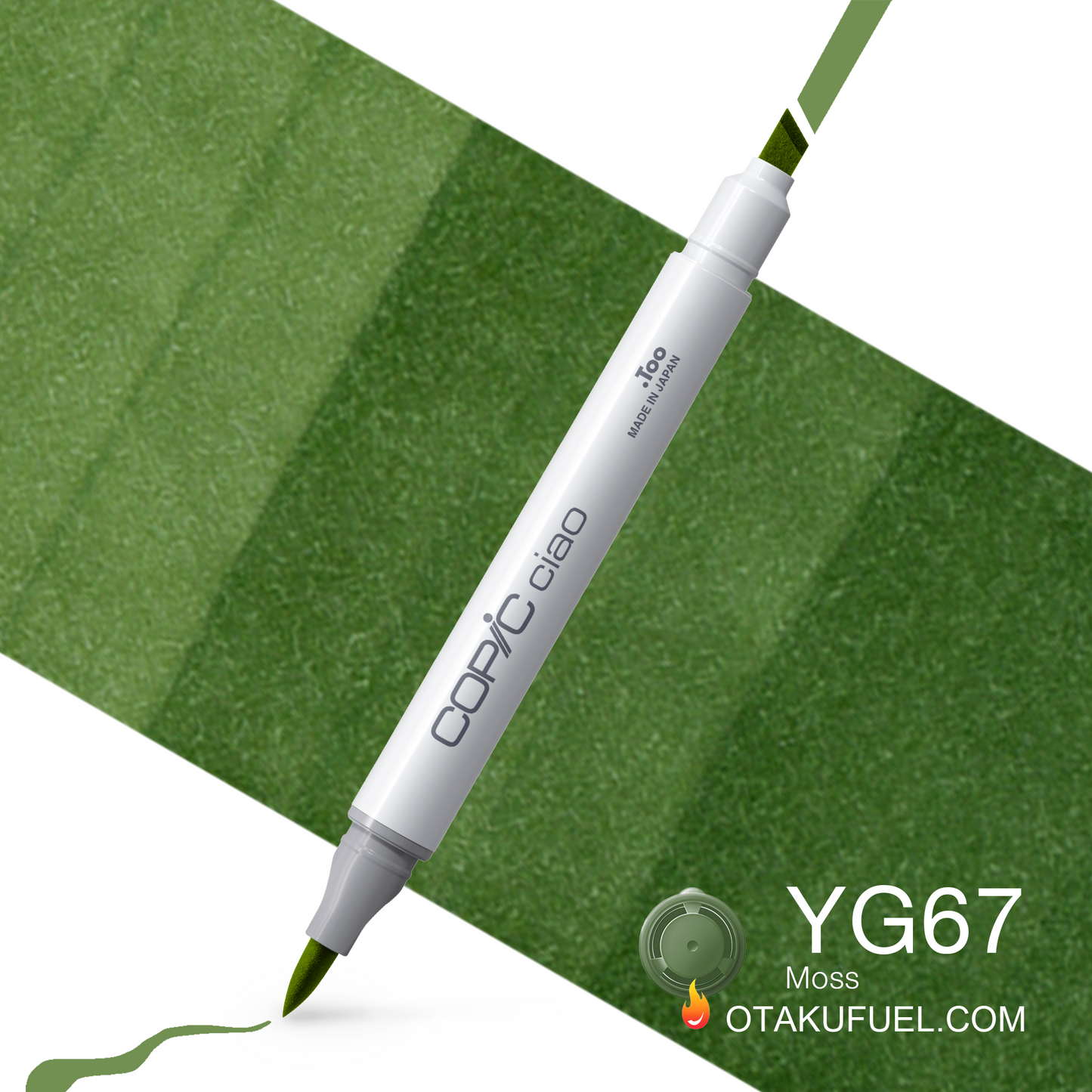 Copic Ciao YG67 Moss <inline style="float: right; margin-right: 10px; background-color: rgb(129, 191, 140);">&nbsp;&nbsp;&nbsp;&nbsp;&nbsp;&nbsp; </inline>