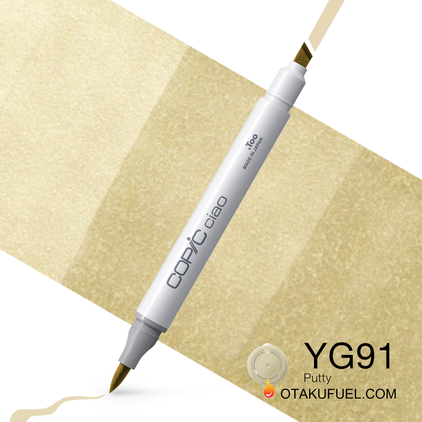 Copic Ciao YG91 Putty <inline style="float: right; margin-right: 10px; background-color: rgb(218, 214, 176);">&nbsp;&nbsp;&nbsp;&nbsp;&nbsp;&nbsp; </inline>