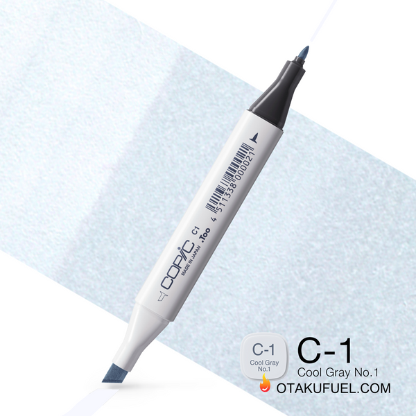 C1-C Cool Gray No. 1 CLASSIC Copic Marker <inline style="float: right; margin-right: 10px; background-color: rgb(217, 228, 234);">&nbsp;&nbsp;&nbsp;&nbsp;&nbsp;&nbsp; </inline>
