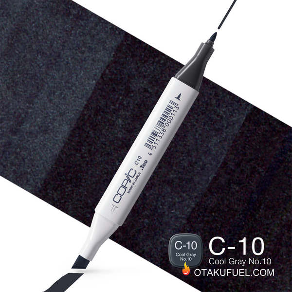 C10-C Cool Gray No. 10 CLASSIC Copic Marker <inline style="float: right; margin-right: 10px; background-color: rgb(217, 228, 234);">&nbsp;&nbsp;&nbsp;&nbsp;&nbsp;&nbsp; </inline>