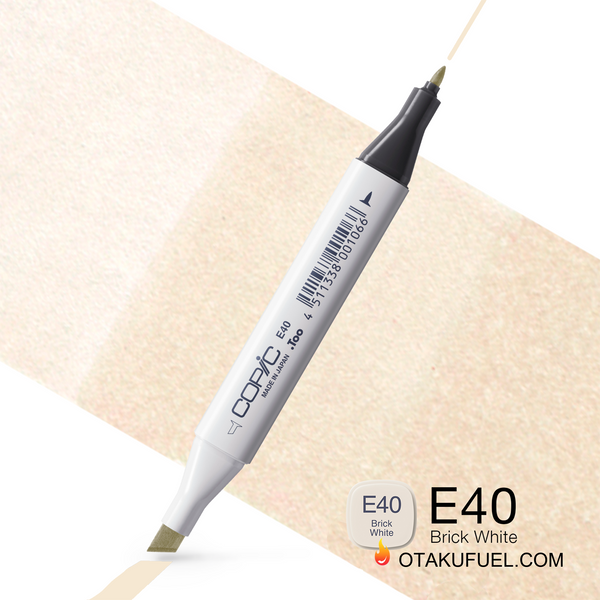 E40-C Brick White CLASSIC Copic Marker <inline style="float: right; margin-right: 10px; background-color: rgb(240, 227, 209);">&nbsp;&nbsp;&nbsp;&nbsp;&nbsp;&nbsp; </inline>
