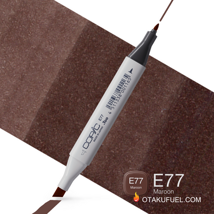 E77-C Copic CLASSIC Marker Maroon <inline style="float: right; margin-right: 10px; background-color: rgb(128, 97, 79);">&nbsp;&nbsp;&nbsp;&nbsp;&nbsp;&nbsp; </inline>