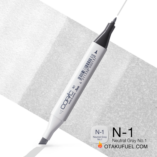 N1-C Neutral Gray No. 1 CLASSIC Copic Marker <inline style="float: right; margin-right: 10px; background-color: rgb(226, 227, 229);">&nbsp;&nbsp;&nbsp;&nbsp;&nbsp;&nbsp; </inline>