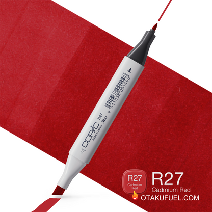 R27-C Cadmium Red CLASSIC Copic Marker <inline style="float: right; margin-right: 10px; background-color: rgb(241, 80, 98);">&nbsp;&nbsp;&nbsp;&nbsp;&nbsp;&nbsp; </inline>