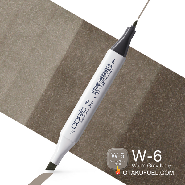 W6-C Warm Gray No. 6 CLASSIC Copic Marker <inline style="float: right; margin-right: 10px; background-color: rgb(149, 148, 143);">&nbsp;&nbsp;&nbsp;&nbsp;&nbsp;&nbsp; </inline>