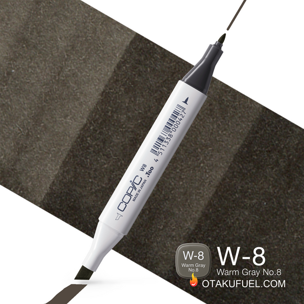 W8-C Warm Gray No. 8 CLASSIC Copic Marker <inline style="float: right; margin-right: 10px; background-color: rgb(98, 100, 95);">&nbsp;&nbsp;&nbsp;&nbsp;&nbsp;&nbsp; </inline>