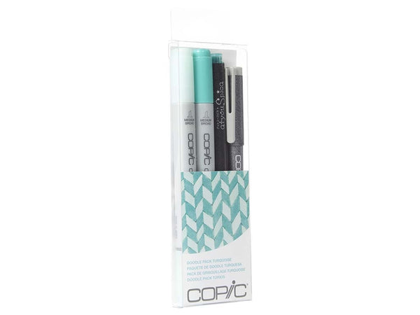 Copic Ciao 4pc Doodle Pack Turquoise marker set