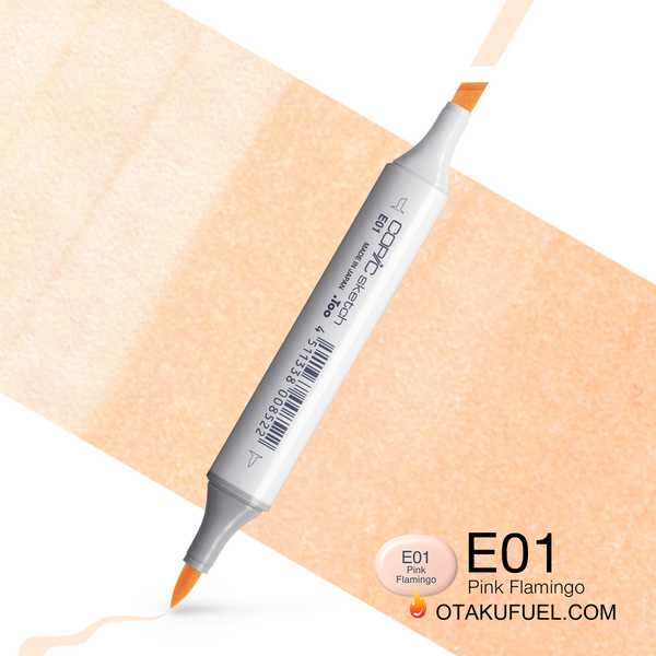Copic Sketch E01 Pink Flamingo Marker <inline style="float: right; margin-right: 10px; background-color: rgb(253, 236, 221);">&nbsp;&nbsp;&nbsp;&nbsp;&nbsp;&nbsp; </inline>