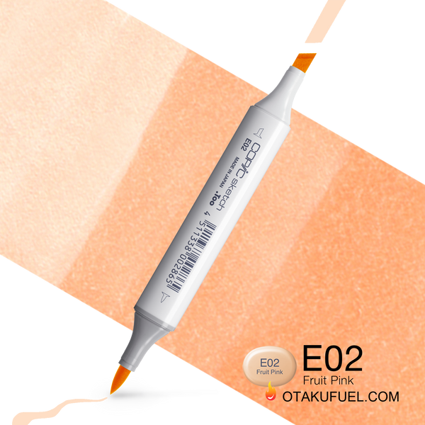 Copic Sketch E02 Fruit Pink Marker <inline style="float: right; margin-right: 10px; background-color: rgb(253, 235, 223);">&nbsp;&nbsp;&nbsp;&nbsp;&nbsp;&nbsp; </inline>