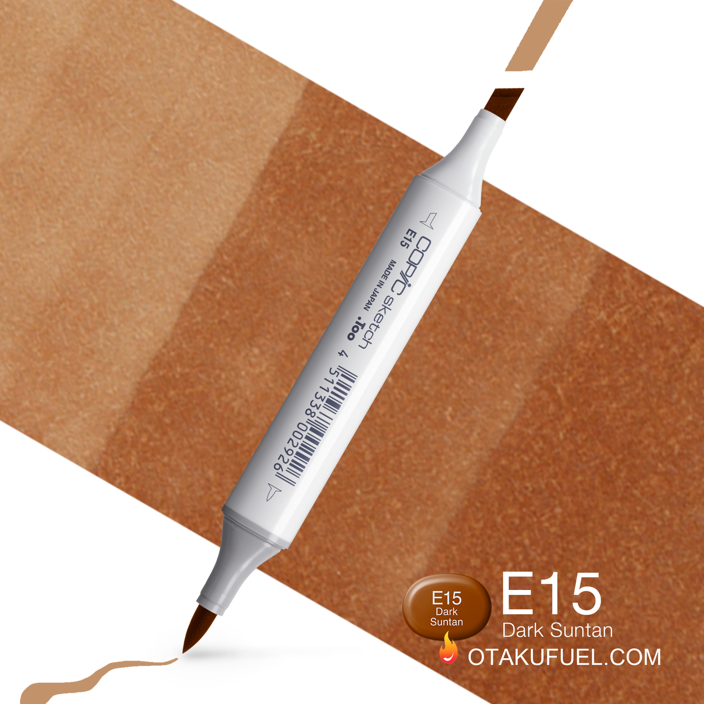 Copic Sketch E15 Dark Suntan Marker <inline style="float: right; margin-right: 10px; background-color: rgb(240, 181, 134);">&nbsp;&nbsp;&nbsp;&nbsp;&nbsp;&nbsp; </inline>