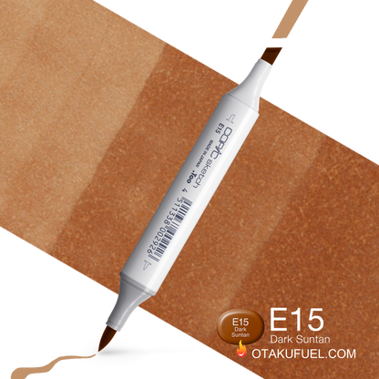 Copic Sketch E15 Dark Suntan Marker <inline style="float: right; margin-right: 10px; background-color: rgb(240, 181, 134);">&nbsp;&nbsp;&nbsp;&nbsp;&nbsp;&nbsp; </inline>
