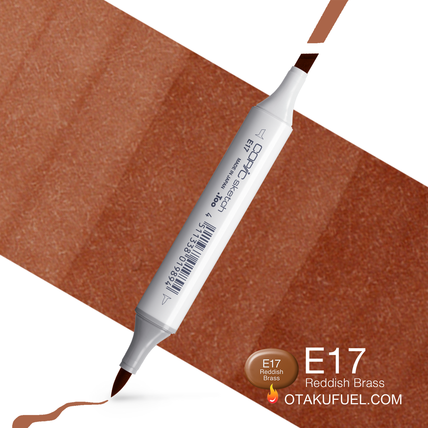 Copic Sketch E17 Reddish Brass Marker <inline style="float: right; margin-right: 10px; background-color: rgb(167, 92, 85);">&nbsp;&nbsp;&nbsp;&nbsp;&nbsp;&nbsp; </inline>
