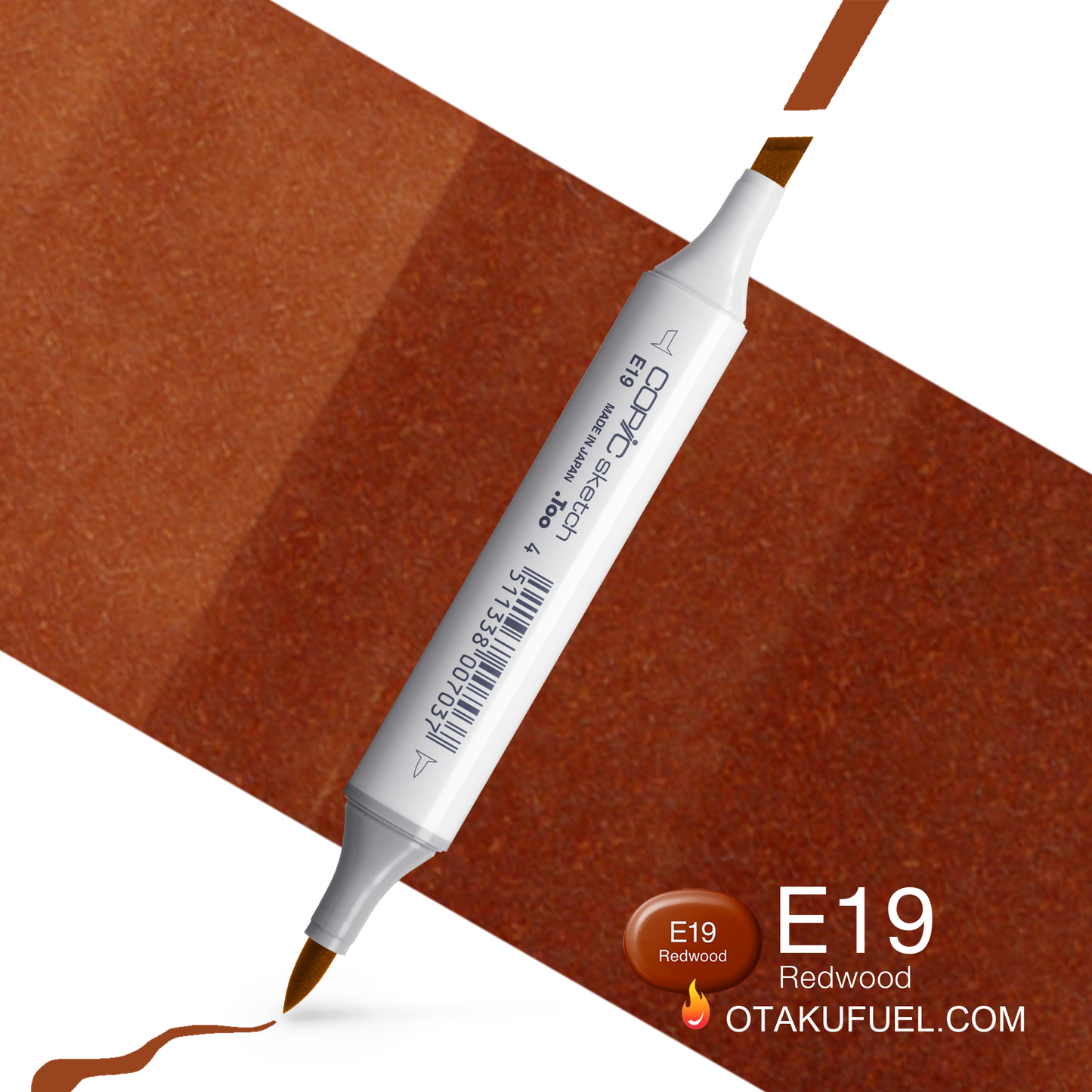 Copic Sketch E19 Redwood Marker <inline style="float: right; margin-right: 10px; background-color: rgb(178, 81, 61);">&nbsp;&nbsp;&nbsp;&nbsp;&nbsp;&nbsp; </inline>
