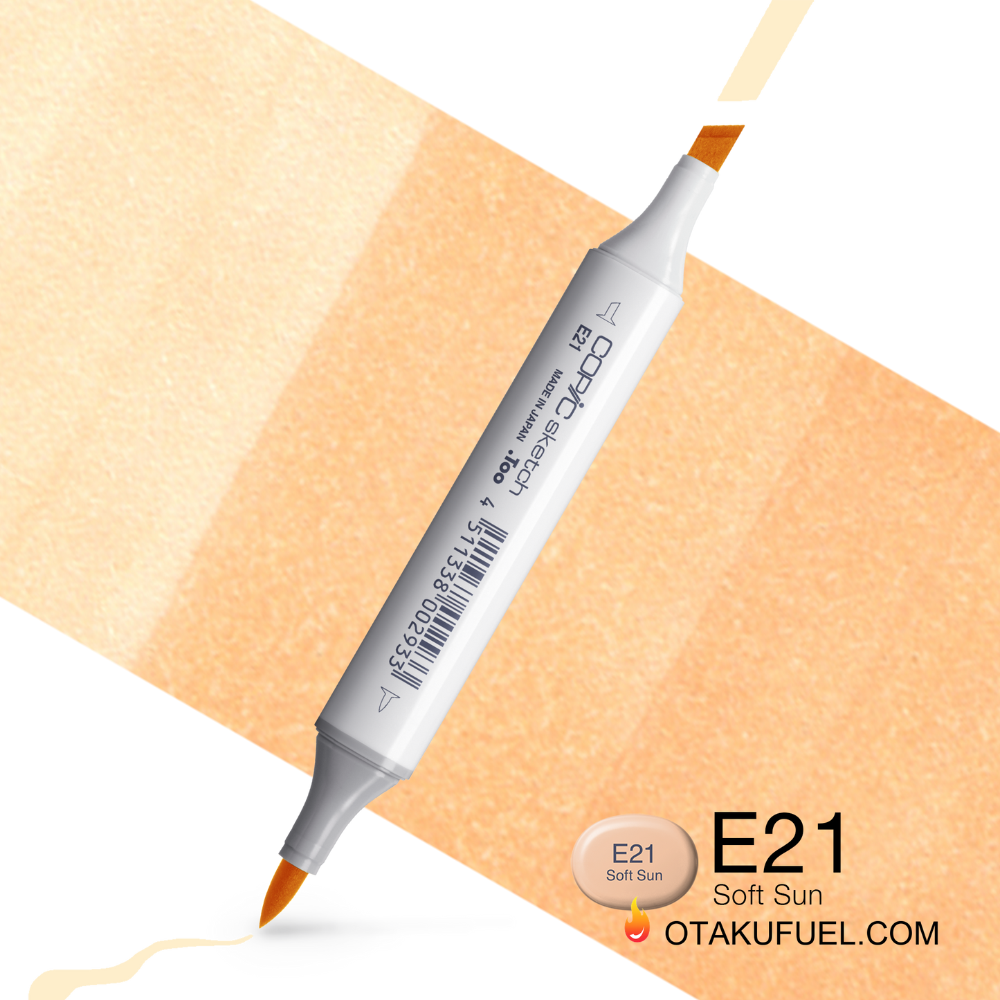 Copic Sketch E21 Soft Sun Marker <inline style="float: right; margin-right: 10px; background-color: rgb(253, 225, 201);">&nbsp;&nbsp;&nbsp;&nbsp;&nbsp;&nbsp; </inline>
