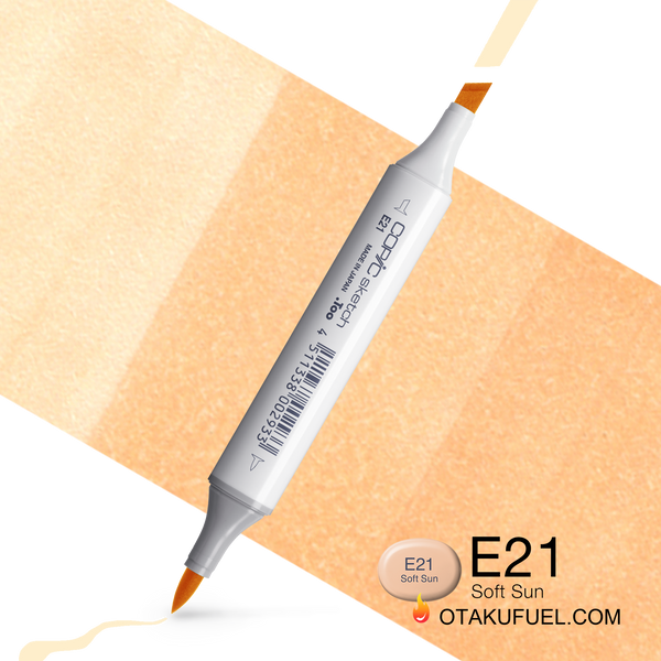 Copic Sketch E21 Soft Sun Marker <inline style="float: right; margin-right: 10px; background-color: rgb(253, 225, 201);">&nbsp;&nbsp;&nbsp;&nbsp;&nbsp;&nbsp; </inline>