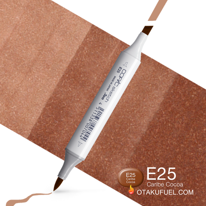 Copic Sketch E25 Caribe Cocoa Marker <inline style="float: right; margin-right: 10px; background-color: rgb(198, 156, 123);">&nbsp;&nbsp;&nbsp;&nbsp;&nbsp;&nbsp; </inline>