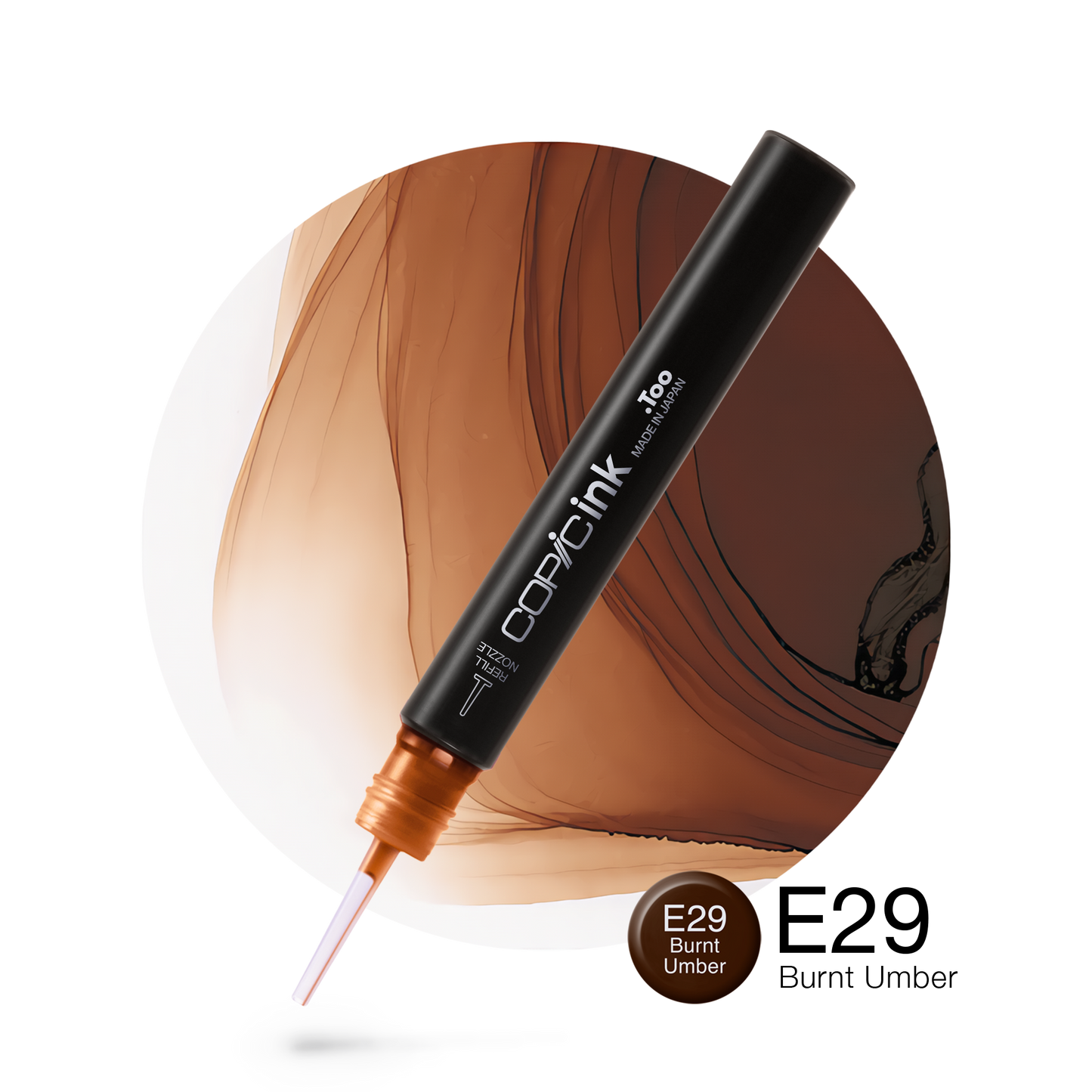 Copic Ink Refill E29 Burnt Umber <inline style="float: right; margin-right: 10px; background-color: rgb(136, 86, 56);">&nbsp;&nbsp;&nbsp;&nbsp;&nbsp;&nbsp; </inline>