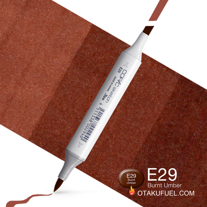 Copic Sketch E29 Burnt Umber Marker <inline style="float: right; margin-right: 10px; background-color: rgb(136, 86, 56);">&nbsp;&nbsp;&nbsp;&nbsp;&nbsp;&nbsp; </inline>