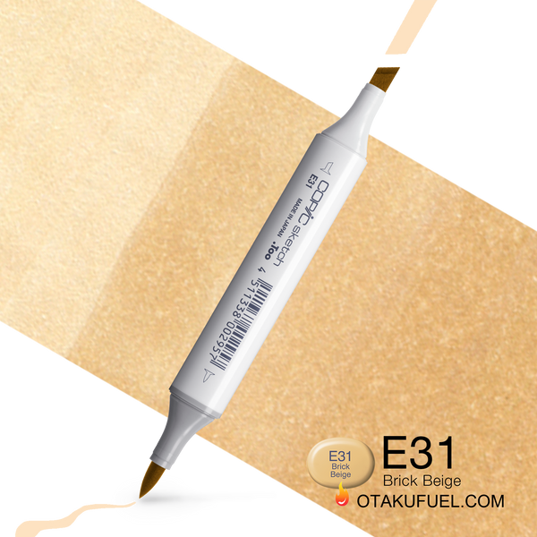Copic Sketch E31 Brick Beige Marker <inline style="float: right; margin-right: 10px; background-color: rgb(243, 227, 204);">&nbsp;&nbsp;&nbsp;&nbsp;&nbsp;&nbsp; </inline>