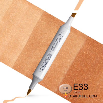 Copic Sketch E33 Sand Marker <inline style="float: right; margin-right: 10px; background-color: rgb(242, 207, 175);">&nbsp;&nbsp;&nbsp;&nbsp;&nbsp;&nbsp; </inline>