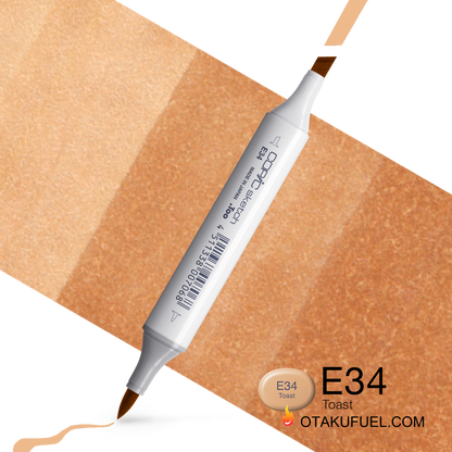 Copic Sketch E34 Toast Marker <inline style="float: right; margin-right: 10px; background-color: rgb(232, 197, 157);">&nbsp;&nbsp;&nbsp;&nbsp;&nbsp;&nbsp; </inline>