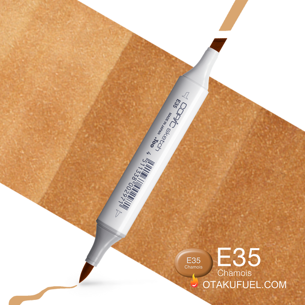 Copic Sketch E35 Chamois Marker <inline style="float: right; margin-right: 10px; background-color: rgb(228, 195, 162);">&nbsp;&nbsp;&nbsp;&nbsp;&nbsp;&nbsp; </inline>