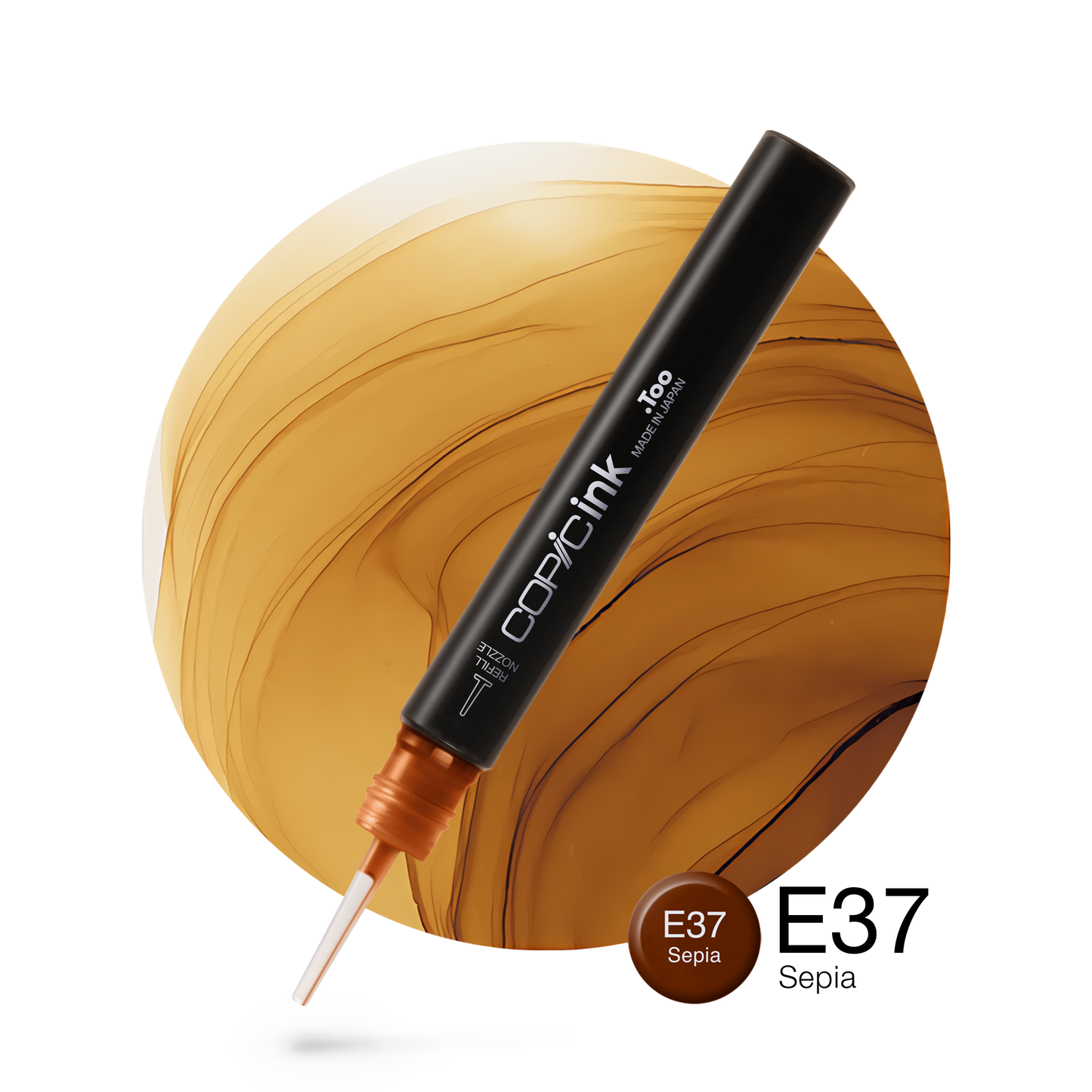Copic Ink Refill E37 Sepia <inline style="float: right; margin-right: 10px; background-color: rgb(203, 147, 90);">&nbsp;&nbsp;&nbsp;&nbsp;&nbsp;&nbsp; </inline>