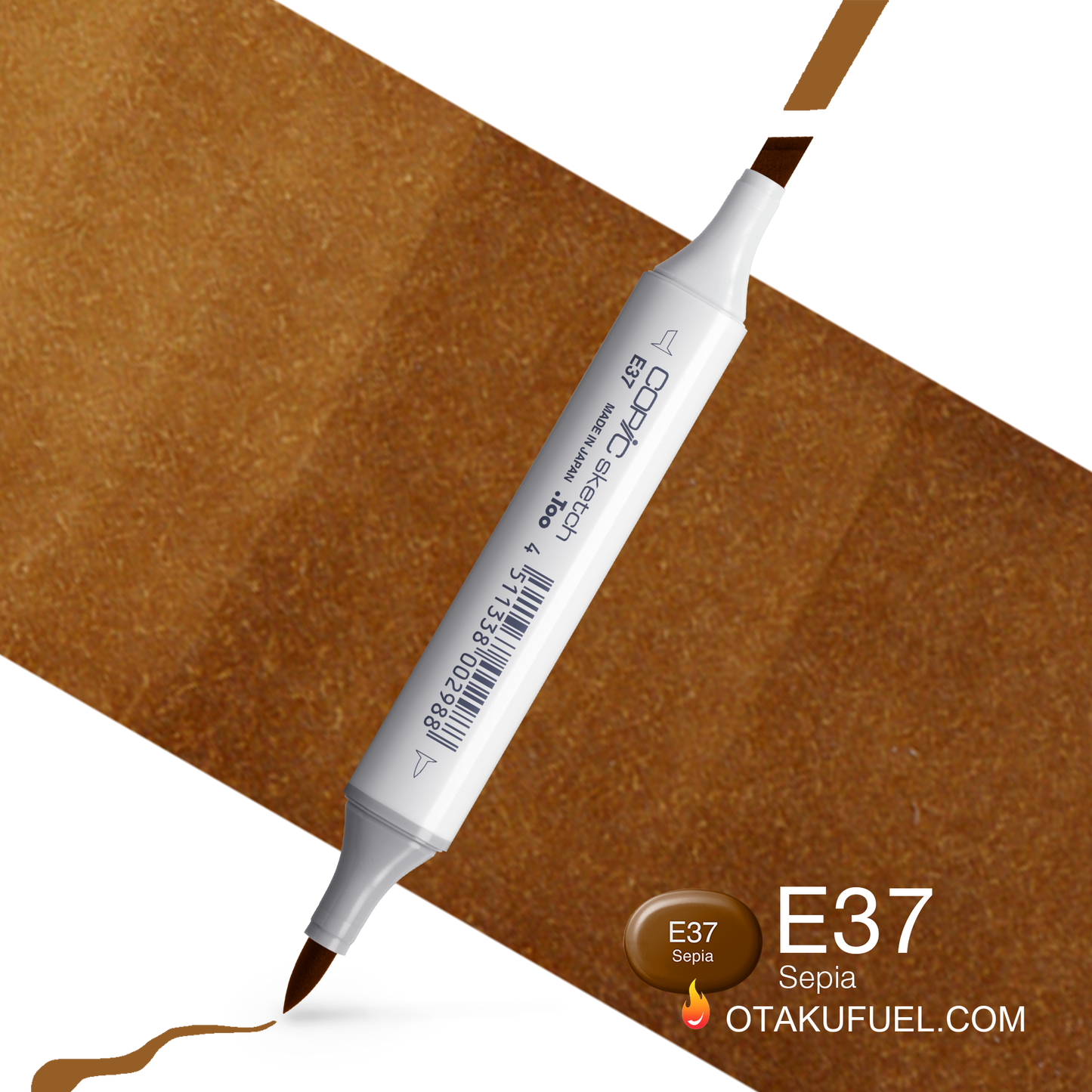 Copic Sketch E37 Sepia Marker <inline style="float: right; margin-right: 10px; background-color: rgb(203, 147, 90);">&nbsp;&nbsp;&nbsp;&nbsp;&nbsp;&nbsp; </inline>