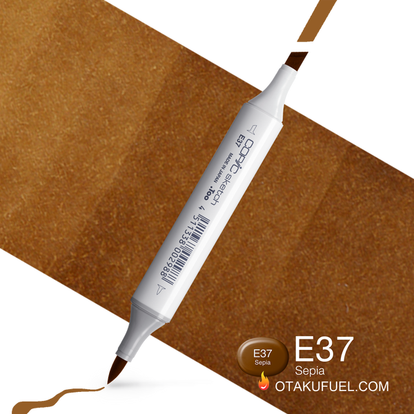 Copic Sketch E37 Sepia Marker <inline style="float: right; margin-right: 10px; background-color: rgb(203, 147, 90);">&nbsp;&nbsp;&nbsp;&nbsp;&nbsp;&nbsp; </inline>