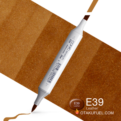 Copic Sketch E39 Leather Marker <inline style="float: right; margin-right: 10px; background-color: rgb(182, 110, 67);">&nbsp;&nbsp;&nbsp;&nbsp;&nbsp;&nbsp; </inline>