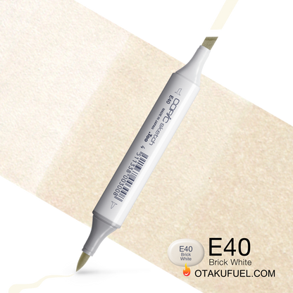 Copic Sketch E40 Brick White Marker <inline style="float: right; margin-right: 10px; background-color: rgb(240, 227, 209);">&nbsp;&nbsp;&nbsp;&nbsp;&nbsp;&nbsp; </inline>
