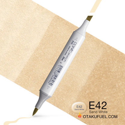 Copic Sketch E42 Sand White Marker <inline style="float: right; margin-right: 10px; background-color: rgb(242, 207, 175);">&nbsp;&nbsp;&nbsp;&nbsp;&nbsp;&nbsp; </inline>