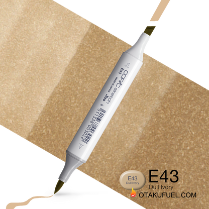 Copic Sketch E43 Dull Ivory Marker <inline style="float: right; margin-right: 10px; background-color: rgb(234, 219, 188);">&nbsp;&nbsp;&nbsp;&nbsp;&nbsp;&nbsp; </inline>
