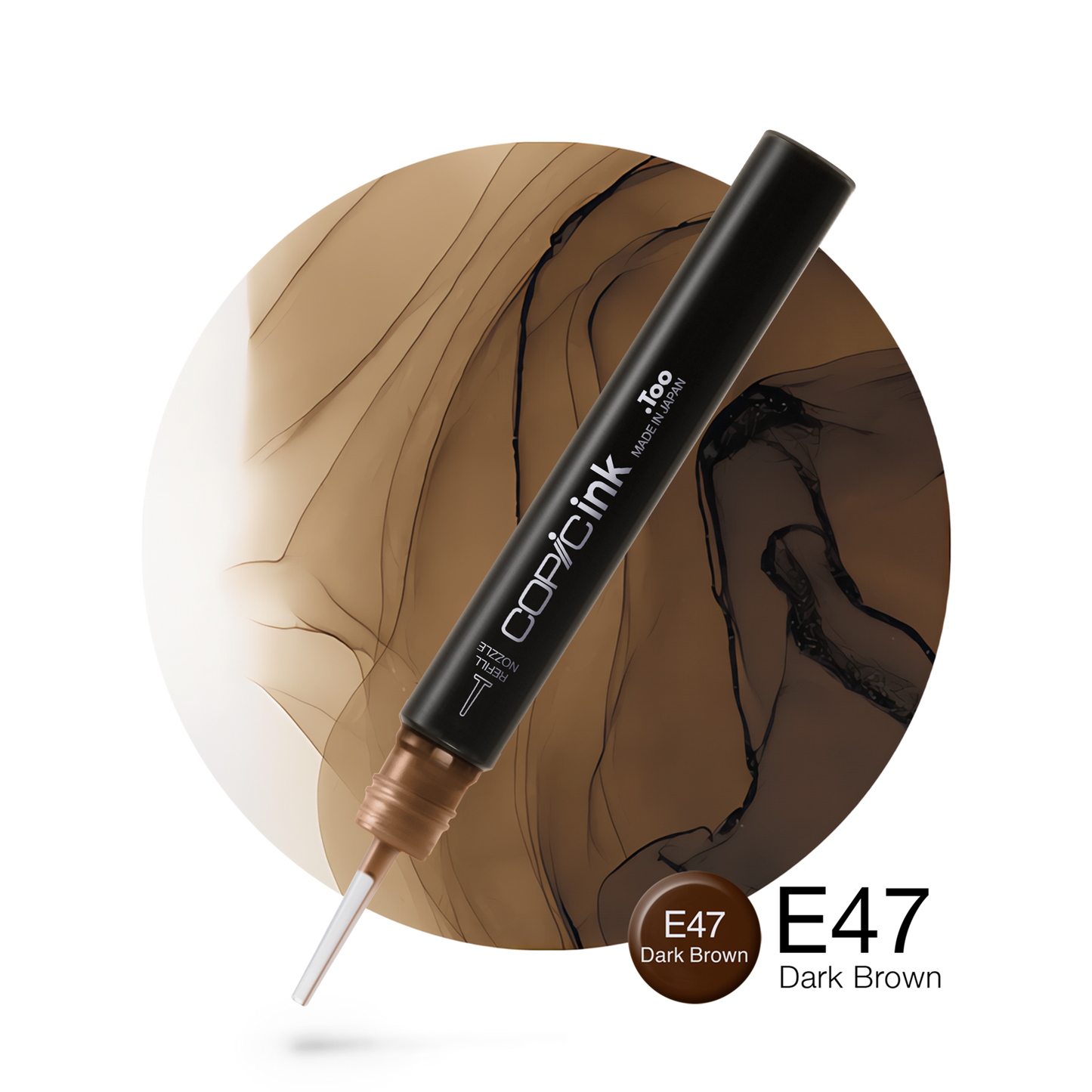 Copic Ink Refill E47 Dark Brown <inline style="float: right; margin-right: 10px; background-color: rgb(202, 103, 84);">&nbsp;&nbsp;&nbsp;&nbsp;&nbsp;&nbsp; </inline>