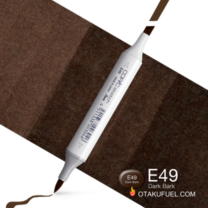 Copic Sketch E49 Dark Bark Marker <inline style="float: right; margin-right: 10px; background-color: rgb(100, 77, 61);">&nbsp;&nbsp;&nbsp;&nbsp;&nbsp;&nbsp; </inline>