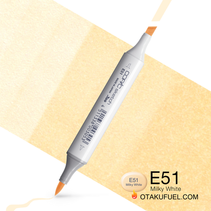Copic Sketch E51 Milky White Marker <inline style="float: right; margin-right: 10px; background-color: rgb(254, 233, 214);">&nbsp;&nbsp;&nbsp;&nbsp;&nbsp;&nbsp; </inline>
