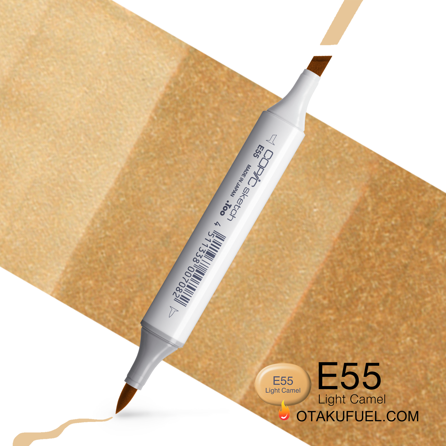 Copic Sketch E55 Light Carmel Marker <inline style="float: right; margin-right: 10px; background-color: rgb(234, 213, 174);">&nbsp;&nbsp;&nbsp;&nbsp;&nbsp;&nbsp; </inline>