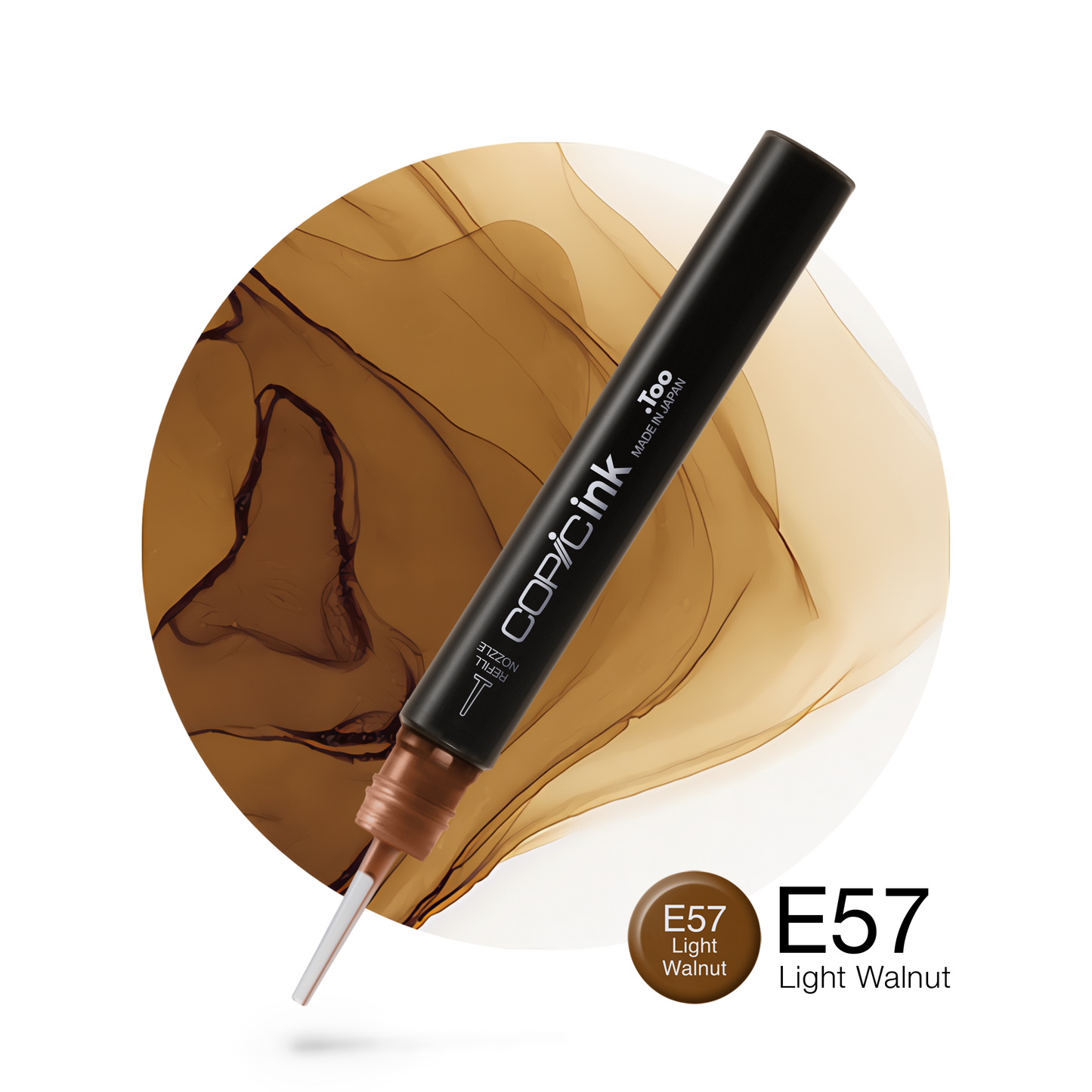 Copic Ink Refill E57 Light Walnut <inline style="float: right; margin-right: 10px; background-color: rgb(178, 133, 91);">&nbsp;&nbsp;&nbsp;&nbsp;&nbsp;&nbsp; </inline>