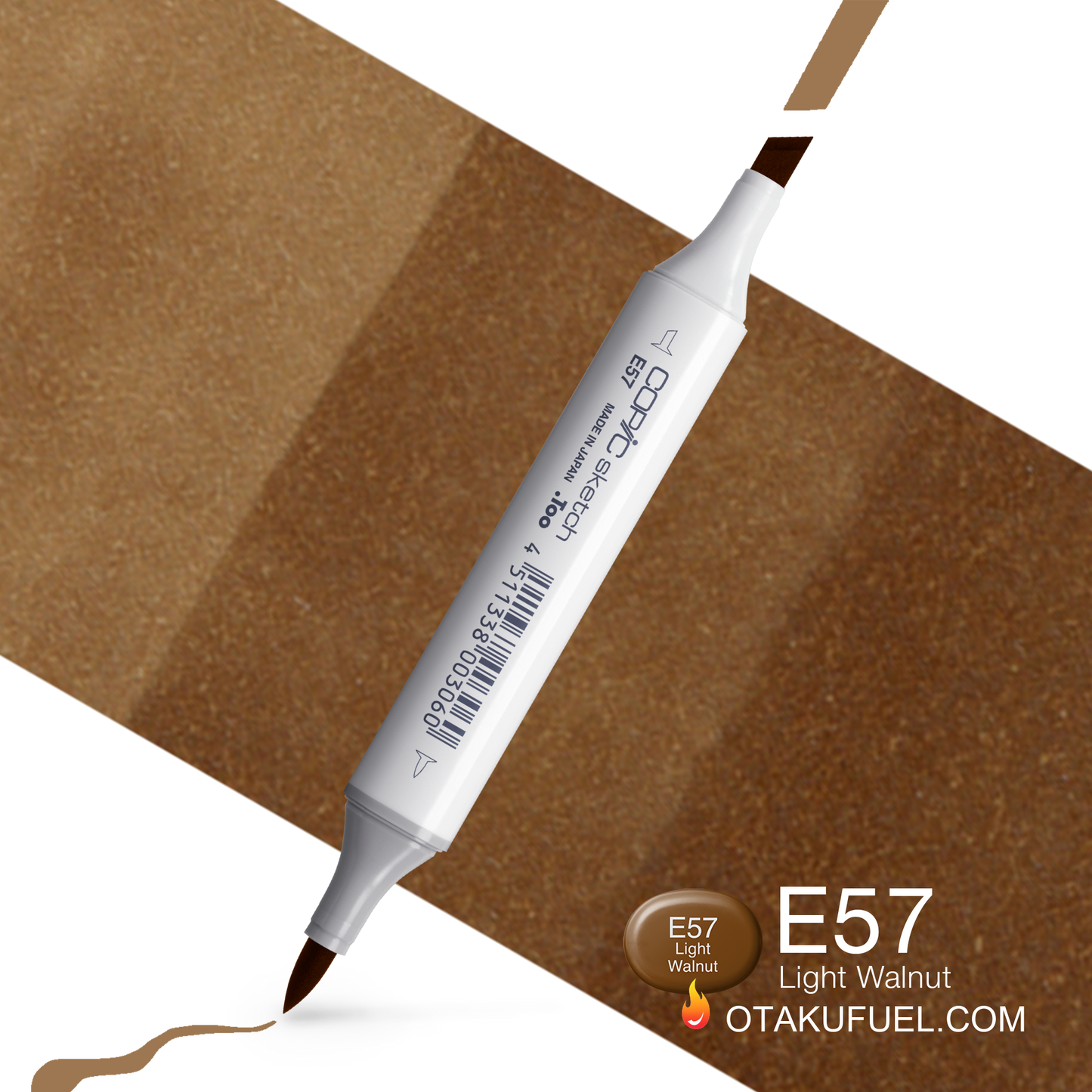 Copic Sketch E57 Light Walnut Marker <inline style="float: right; margin-right: 10px; background-color: rgb(178, 133, 91);">&nbsp;&nbsp;&nbsp;&nbsp;&nbsp;&nbsp; </inline>