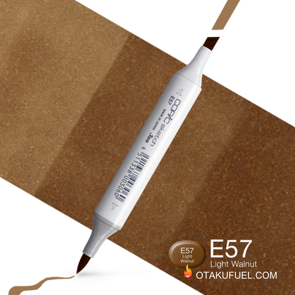 Copic Sketch E57 Light Walnut Marker <inline style="float: right; margin-right: 10px; background-color: rgb(178, 133, 91);">&nbsp;&nbsp;&nbsp;&nbsp;&nbsp;&nbsp; </inline>
