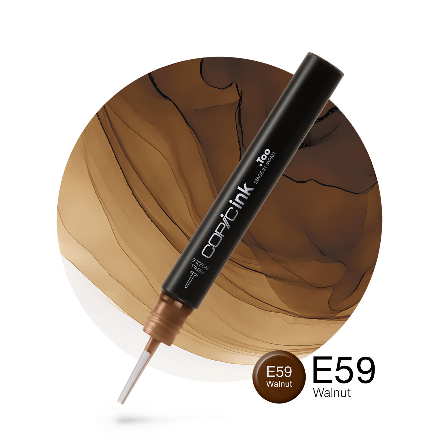 Copic Ink Refill E59 Walnut <inline style="float: right; margin-right: 10px; background-color: rgb(141, 121, 103);">&nbsp;&nbsp;&nbsp;&nbsp;&nbsp;&nbsp; </inline>