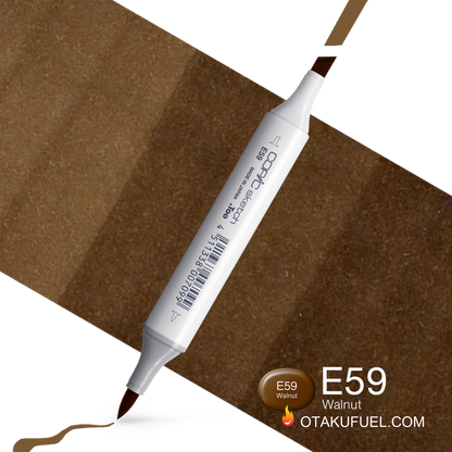 Copic Sketch E59 Walnut Marker <inline style="float: right; margin-right: 10px; background-color: rgb(141, 121, 103);">&nbsp;&nbsp;&nbsp;&nbsp;&nbsp;&nbsp; </inline>
