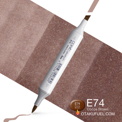 Copic Sketch E74 Cocoa Brown Marker <inline style="float: right; margin-right: 10px; background-color: rgb(202, 103, 84);">&nbsp;&nbsp;&nbsp;&nbsp;&nbsp;&nbsp; </inline>